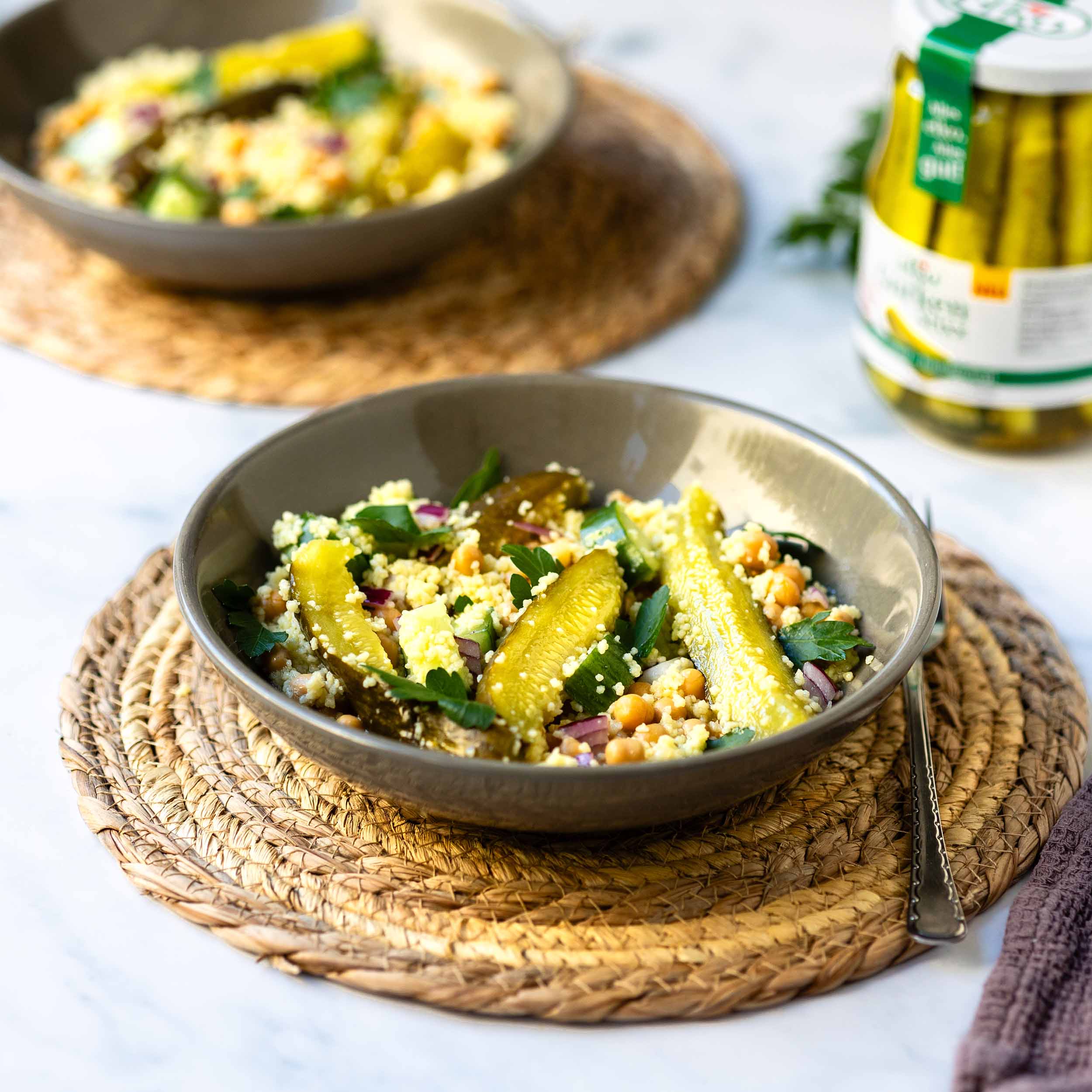 Gurken Stixx Couscous Salat